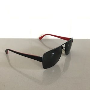 Emporio Armani Black and Red Sunglasses